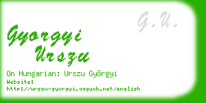 gyorgyi urszu business card