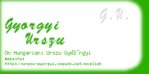 gyorgyi urszu business card